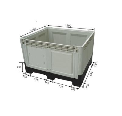 China 1200*1000*810mm Caja de almacenamiento plegable y apilada Contenedor para almacenamiento ahorrador de espacio en venta