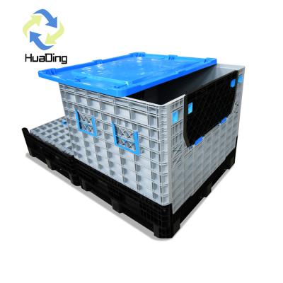 China Foldable HDPE Pallet Box for Large Storage 1200x1000x350mm Container Specification for sale