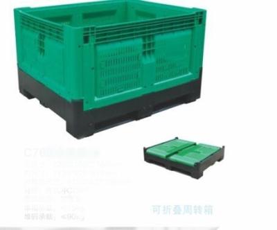 China Grote opvouwbare plastic opvouwbare container HOUDING Heavy Duty Stackable Palet Box Te koop