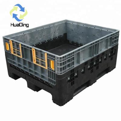 China HUADING Big Bulk Collapsible Plastic Containers 1200*1000*590mm External Specification for sale