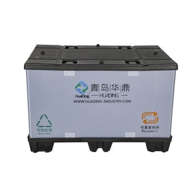 China Custom Automotive Packaging by HUADING Heavy Duty Plastic Injection Molding Pallet Box for sale