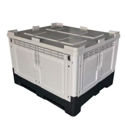 China 1200*1000*810mm zware opvouwbare plastic opslagcontainer voor fruit en auto-onderdelen Te koop