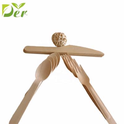 China Sustainable Disposable Wooden Spoon And Cooking Fork for sale