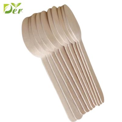 China Disposable Clean Disposable Sterile Wholesale Long Wooden Spoons for sale