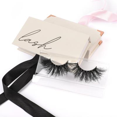 China Private Label Natural Long False Lashes 25mm Real Mink 3D False Eyelashes for sale