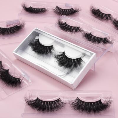 China Private Label 5D Natural Fluffy Long Mink Cotton Strip Luxury 3d False Eyelashes Mink Lashes for sale