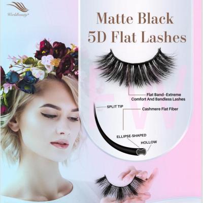 China 2022 New WorldBeauty High Quality Super Soft Flat Mink Natural Full Strip Long Lashes for sale