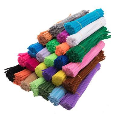 China Diy Handcraft Craft Art Sale DIY Colorful Chenille Craft 0.6*30Cm Chenille Tinsel Stem Pipe Cleaners High Quality for sale