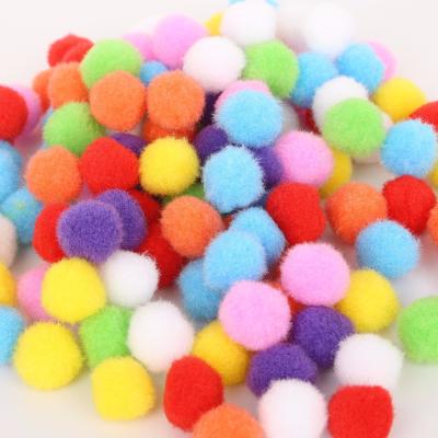 China Kindergarten Pom Pom Colorful Ball Toy Polyester /Cotton/Polyamide Pom Pom Balls For Children 1Cm/2Cm/3Cm for sale