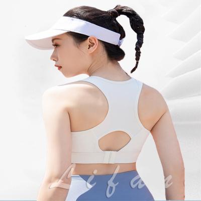 China Wholesale Breathable Beauty Back Sports Adjustable Bra For Women Fitness Crop High Print Padded Top for sale