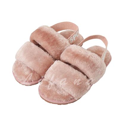 China Wholesale Customizable Fashion Trend Fashion Winter Furry Slippers For Women Fur Bedroom Sandals for sale