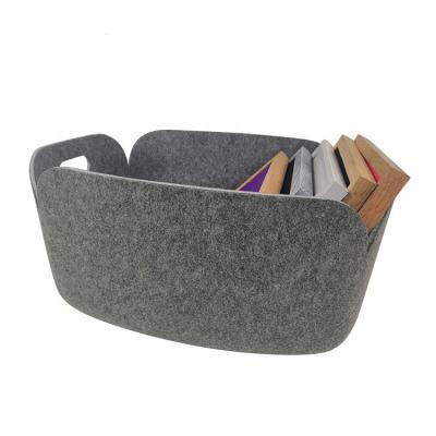 China Sustainable Hot Sale Cute Knitted Felt Storage Unique Design Felt Basket Storage for sale