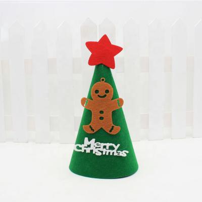 China Wholesale Christmas Decoration DIY Kids Party Christmas Festival DIY Felt Santa Claus Ornament Hat for sale