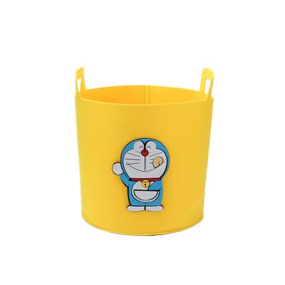 China Sustainable Cheap Cute Home Clothes Laundry Felt Storage Basket Eco - Friendly for sale