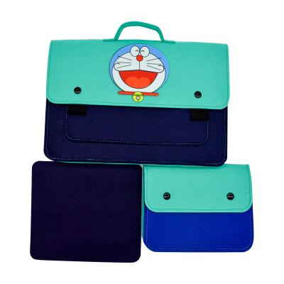 China New Design Logo Eco Friendly Creative Custom Anti Scratch Polyester Felt Fabric Laptop Bag for sale