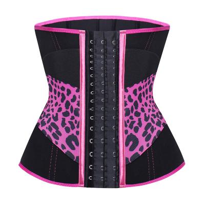 China 2022 Wholesale New Custom Women Breathable Long Chest Hook Prints And Double Zipper Compression Waist Trainer With Double Strap for sale