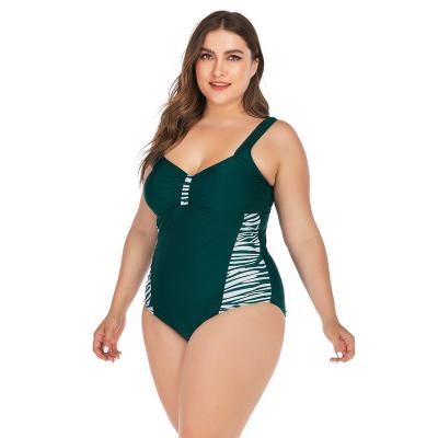 China OEM Breathable 4XL Plus Big Size Swimwear Ribbed Bikini For Women One Piece Push Up Bikinis And Swimsuit Swimwear Sexy Beach Wear for sale