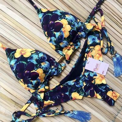 China High Quality Breathable Private Label Custom One Shoulder Bikini High Leg Swimsuit Manufacturer Cut Sexy Swimwear Women Bikini for sale