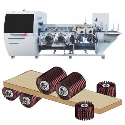 China Building material shops four sides shaped sander wpc machine mdf sander sanding machine for L shaped wood line for sale