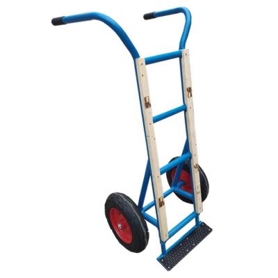 China Industrial Convenient Double Handle Hand Push Vertical Truck With Two Wheels For Moving Stone for sale