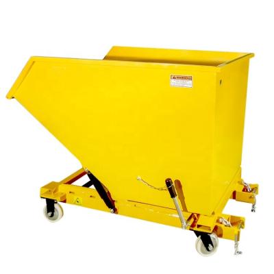 China 3mm viable metal waste bin with wheel for outdoor rockfall dust bin for sale