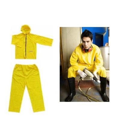 China PVC Work Wear Workshop Waterproof Rain Coat With Pants Waterproof Rain Coat And Pants for sale