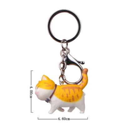 China ABS Shape Cat Pendant Key Rings Chains Cute Car Bag Charm Keychains Women Men Creative Key Chains Couples Gift for sale