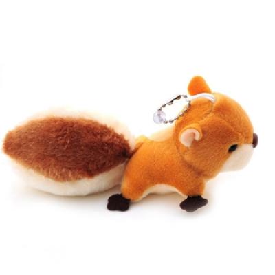 China Oversized Mini Squirrel Plush Toy Stuffed Plush Toy Stuffed Doll Tail Squirrel Ornament Key Chain Toys For Girls Kids Gift for sale