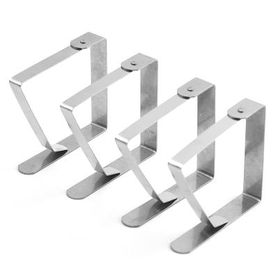 China Modern Custom Design Stainless Steel Table Clips Hot Sale Tablecloth Holding Clip 8X7CM Table Clips for sale