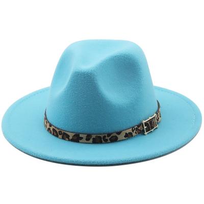 China Wide Brim High Quality Casual Panama Fedora Hats Women Wholesale Hat 2022 Female Wool Felt Classic Party Fedora Hats Men Custom for sale