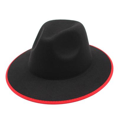 China New Hot Selling Womens Casual Fedora Womens Unique Custom Wide Brim Wedding Black Classic Church Bucket Hat Hat for sale