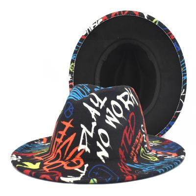 China Gradient Casual Craft Fedora Hat 3D Tie Dye Jazz Hat New Unisex Church Spring Fashion Top Hats for sale