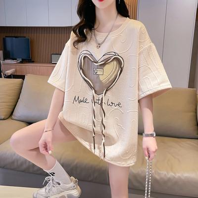 China Breathable Design Short Sleeve T-shirt Girl Summer Clothes 2023 New High School Students Loose Sleeve All-match Half Sleeve Upper Clothes for sale