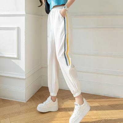 China Casual ankle-length thin ice silk pants waterproof for high school students sports pants girl summer clothes 2023 new for sale