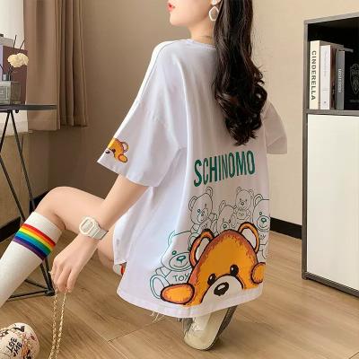 China Breathable cute short sleeve T-shirt female student summer clothes 2023 new high school students loose half sleeves casual clothes for sale