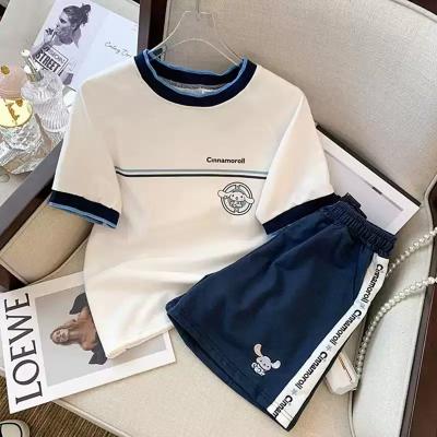 China Breathable sports suit high school girl new student summer 2023 casual short sleeve shorts two-piece suit for sale