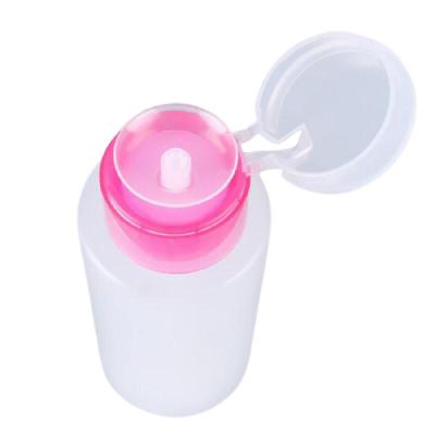 中国 Non Spill Cosmetic Polish Remover 220ml Tool Nail Liquid Pump Dispenser 販売のため