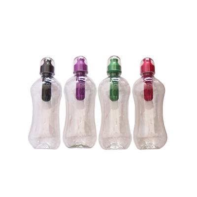 Cina 550ml Sustainable Bpa Free Recycle Custom Plastic Filter Drinking Water Bottle in vendita