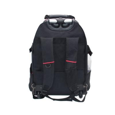 China Tool Large Space Canvas Polyester Backpack Packing Dual Function Tool Bag With Heavy Duty Zipper Trolley Tool Bag for sale