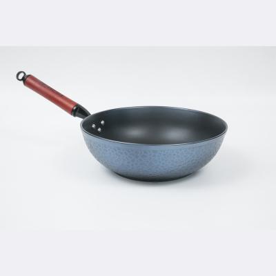 China Viable Non-Stick Pot Cookware Ceramic Frying Pan Chinese Wok Pan for sale