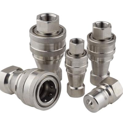 China Construction Machinery KZF Stainless Steel ISO 304 B Hydraulic Quick Coupler for sale