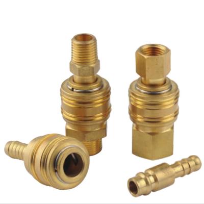 China Garment Shops Brass European Type Pneumatic Quick Coupler for sale