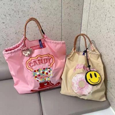 China Wholesale Custom Cute Rope Handle Tote Bag Custom Printed Embroider Logo Tote Bags for sale