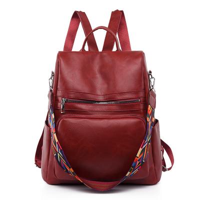 China Waterproof Fashion Leather Bookbags Waterproof For Men Large Capacity College Anti-theft Casual Backpack for sale