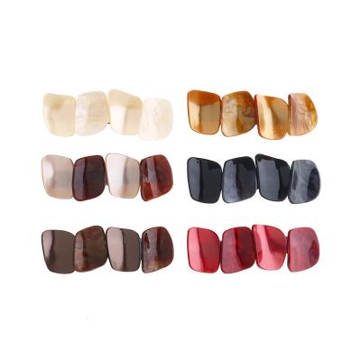 China Hair Decoration OEM/ODM Welcomed Acetate Stone Hair Clips Marble Barrette For Girls Spring Hair Clips for sale