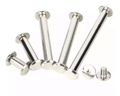 China Carbon Steel Factory  Popular brass blind  Diameter 8mm  Stainless Steel Cross Chicago Screws Rivets Binding Book Post Screw for sale