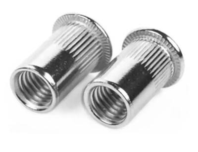 China Carbon Steel Slotted Body Insert button threaded  304 316 Stainless Steel Rivet Nut Threaded Rivet nut Insert Nut for sale