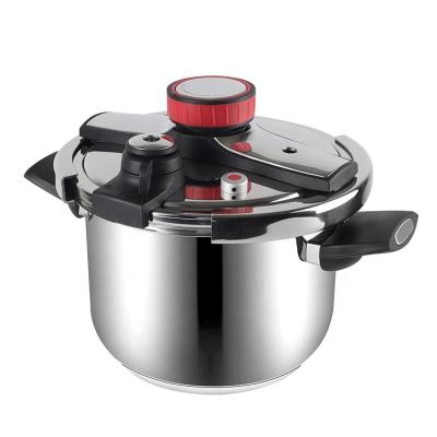 China High quality 4L 304 stainless steel pressure cooker kitchen cookware durable mirror polished safety valve for italian pressure cookers for sale