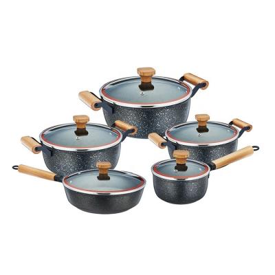 China Non-stick Cookware Cookware sets of Utensilios de cocina High-quality factory price stainless steel double viable kitchenware for sale