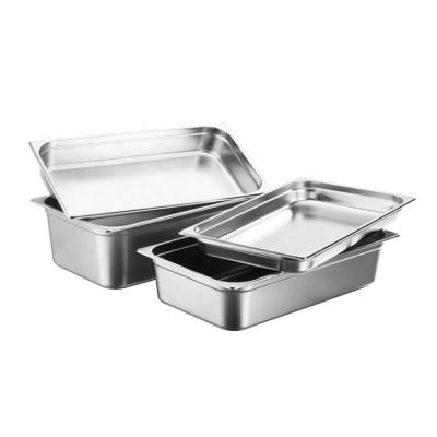 China American Style Pan Full Size 1/1 GN Deep Steam Table Pans Hotel GN Food Pans Stainless Steel Anti-jamming Unified Weight for sale